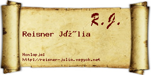 Reisner Júlia névjegykártya